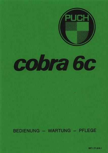 Puch Cobra 6C, Betriebsanleitung