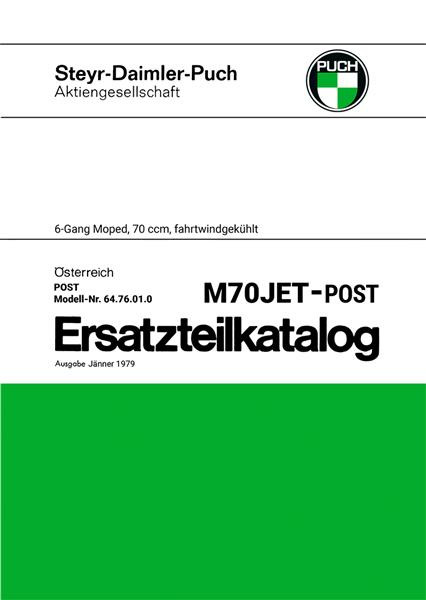 Puch M70 JET Ersatzteilkatalog