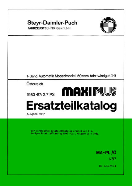 Puch Maxi Plus Ersatzteilkatalog