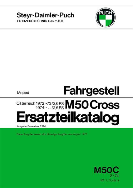 Puch M50 Cross Fahrgestell Ersatzteilkatalog