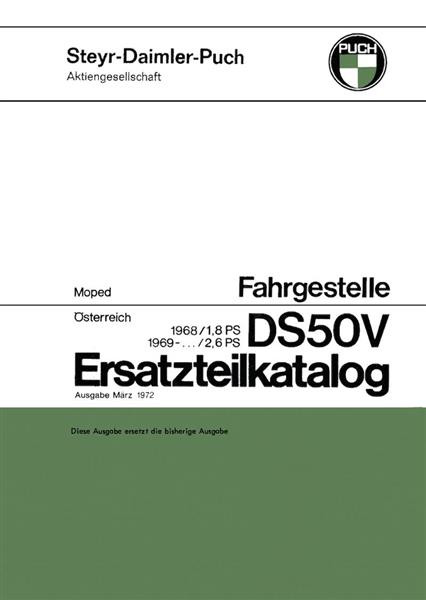 Puch DS 50 V, Fahrgestell, ab 1968, Ersatzteilkatalog