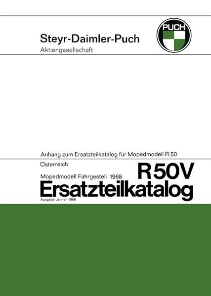 Puch R 50 V, Fahrgestell, Anhang zum Ersatzteilkatalog R 50, Ersatzteilkatalog