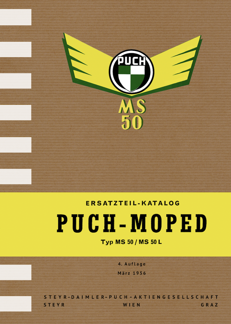 Puch Moped, Typ MS 50 und MS 50 L, Ersatzteilkatalog