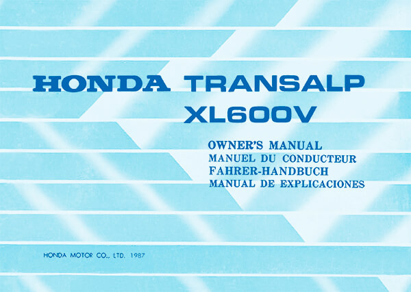 Honda XL600V Transalp Fahrerhandbuch