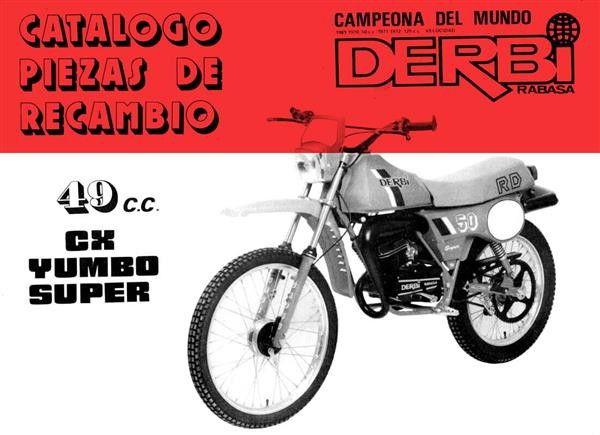 Derbi CX Yumbo Super 49 ccm, Catalogo piezas de recambio
