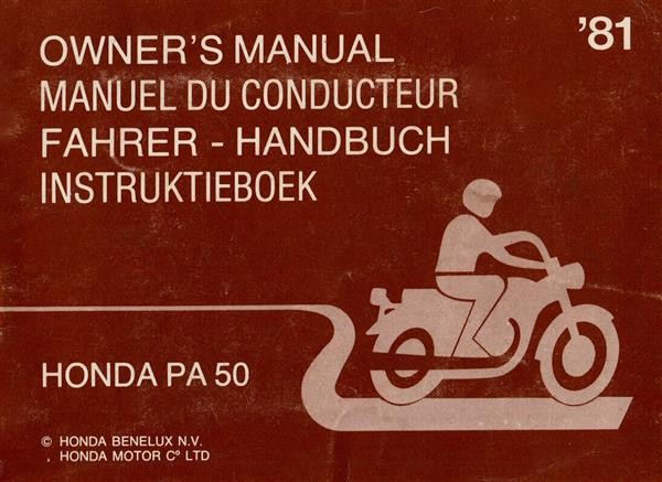 Honda PA50 Fahrerhandbuch