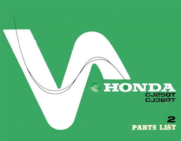 Honda CJ250T CJ360T Parts List