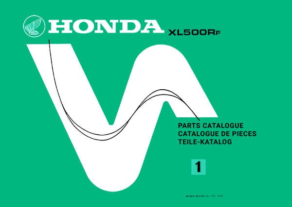 Honda XL500RF Ersatzteilkatalog