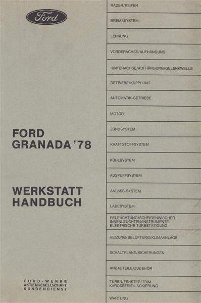 Ford Granada 1978, Werkstatt Handbuch