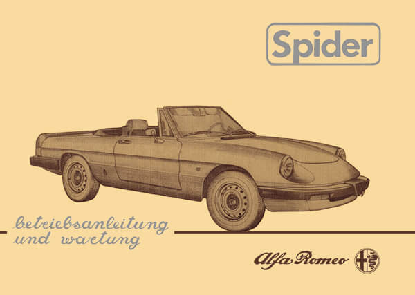 Alfa Romeo Spider Betriebsanleitung