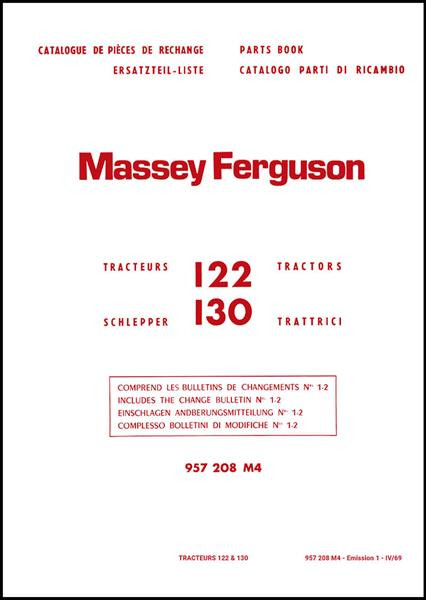 Massey-Ferguson 122 und 130 Ersatzteil-Liste