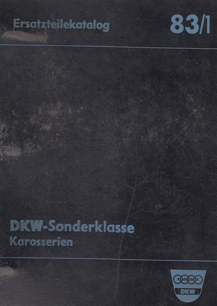 DKW Sonderklasse, Karosserien, Ersatzteilkatalog 83/1