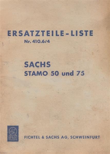 Sachs Stamo 50 und 75 Ersatzteile-Liste