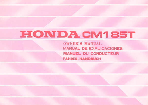 Honda CM185T Fahrerhandbuch