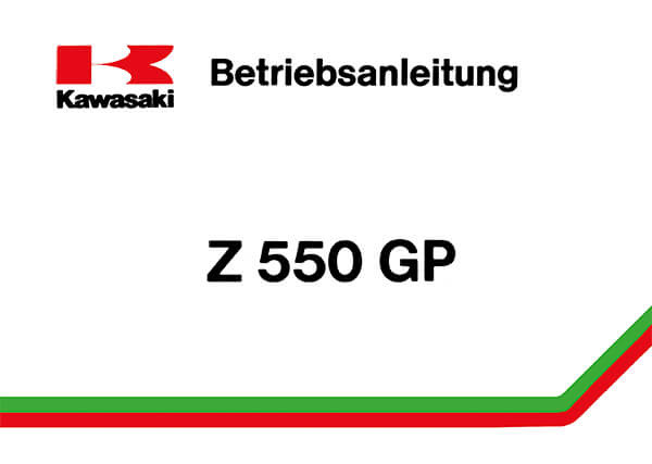 Kawasaki Z550GP Betriebsanleitung