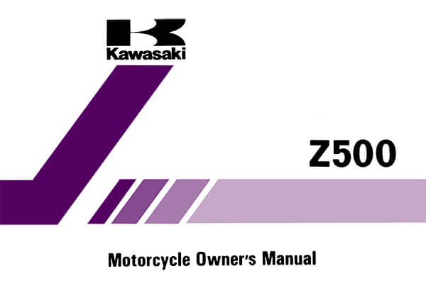 Kawasaki Z500 Owner's Manual