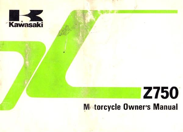 Kawasaki Z750 Owner's Manual