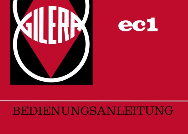 Gilera EC 1 Betriebsanleitung