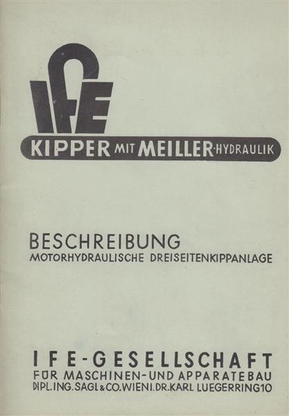 IFE LKW-Dreiseitenkipper mit Meiller-Hydraulik Beschreibung