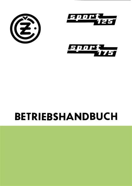 CZ 125 Sport  und 175 Sport Betriebshandbuch