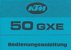 KTM Motorfahrzeugbau 50 GXE, Enduro, 4- bzw. 5-Gang, wassergekühlt, Betriebsanleitung