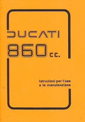 Ducati Motociclo 860 cc,  Betriebsanleitung