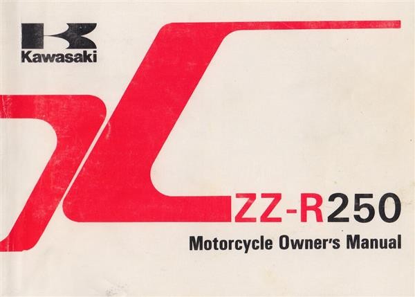 Kawasaki ZZ-R250 Owner's Manual