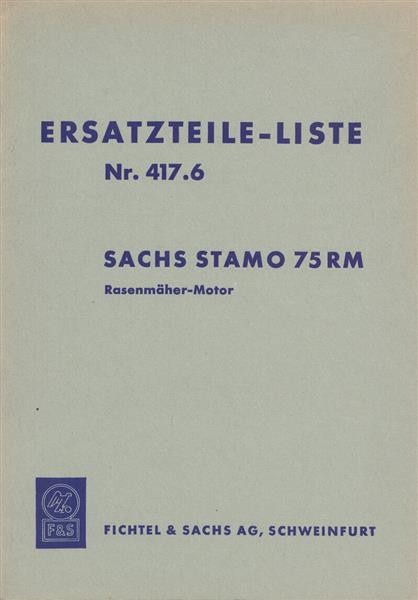 Sachs Stamo 75RM Rasenmäher-Motor Ersatzteile-Liste