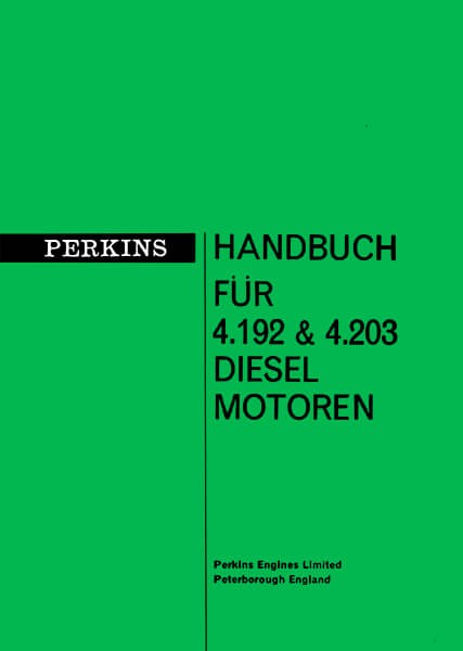 Perkins 4.192 & 4.203 Betriebsanleitung