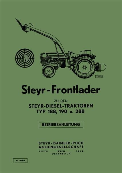 Steyr 188 190 288 Frontlader Betriebsanleitung