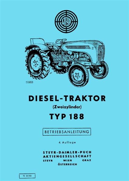 Steyr 188 Traktor Betriebsanleitung