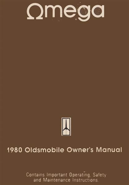 Oldsmobile Omega Owner's Manual