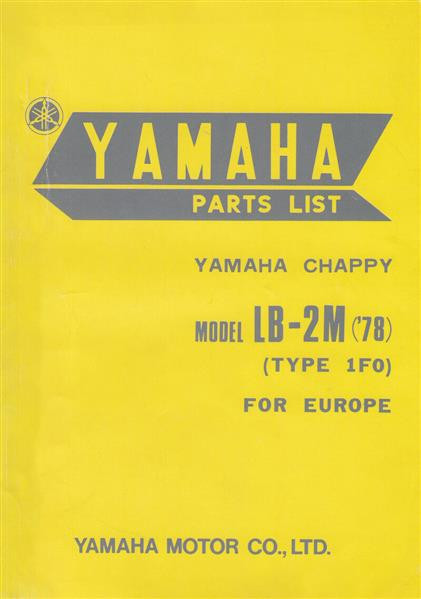 Yamaha Chappy, Mod. LB-2M, Typ 1FO (Europa) Parts List