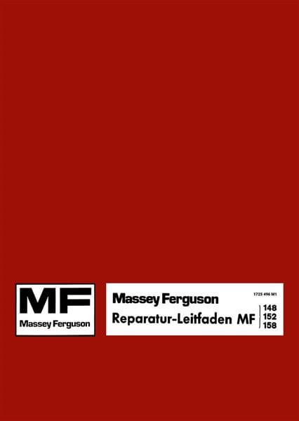 Massey-Ferguson MF148 MF152 MF158 Reparaturanleitung