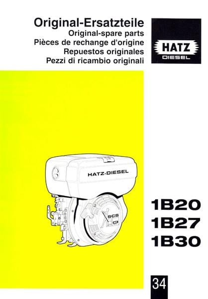 Hatz 1B20, 1B27, 1B30 Ersatzteilkatalog