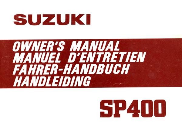 Suzuki SP400 Fahrer-Handbuch