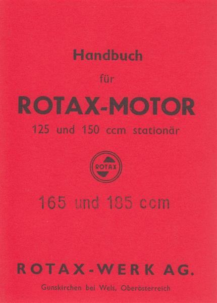 Rotax Stationärmotor 125, 150, 165 und 185 ccm, Handbuch