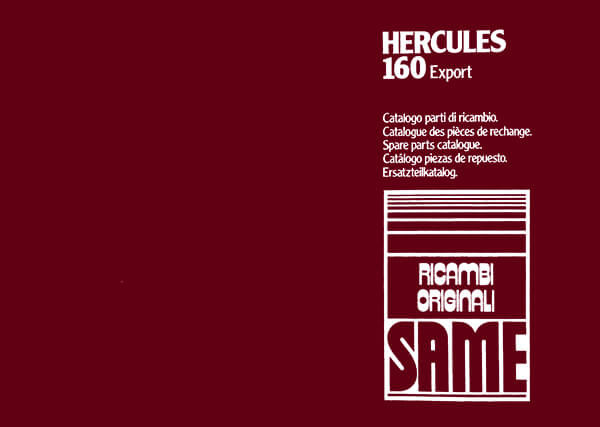 Same Hercules 160 Export Ersatzteilkatalog