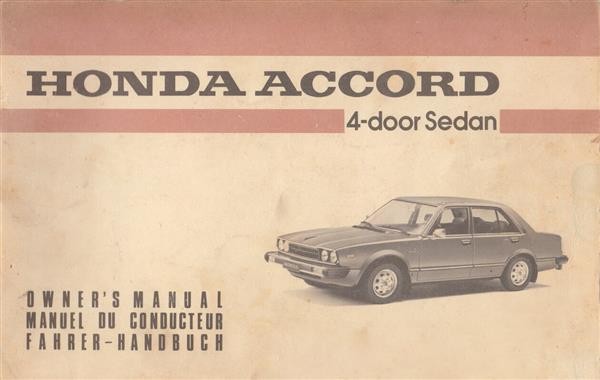 Honda Accord 4-door Sedan Fahrer-Handbuch