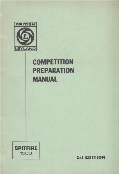 Triumph Spitfire 1500 Competition Preparation Manual
