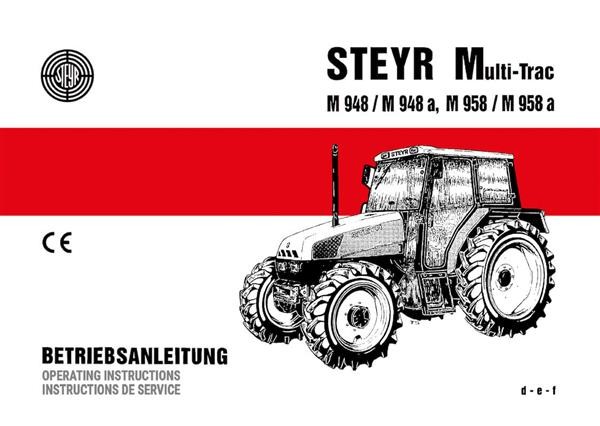 Steyr Mulit-Trac M948 M948a M958 M958a Betriebsanleitung