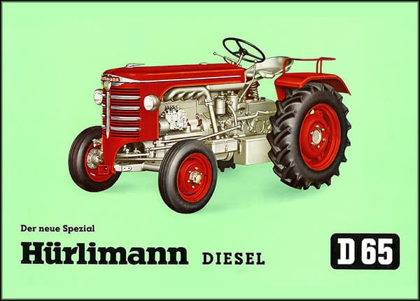 Hürlimann D65 Traktor Poster