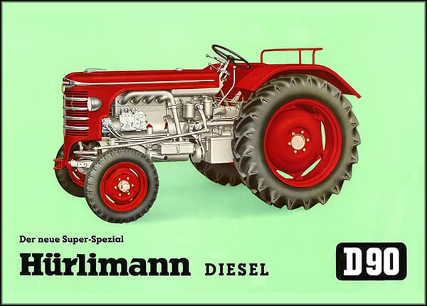 Hürlimann D90 Traktor Poster