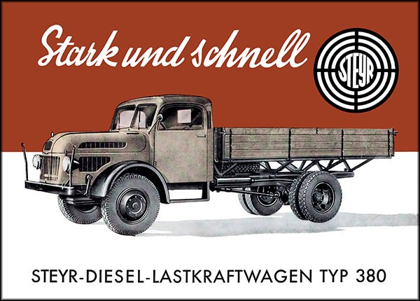 Steyr 380 Lastwagen Poster