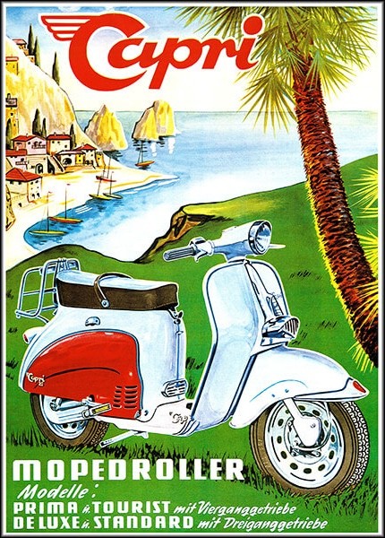 Capri Mopedroller Poster