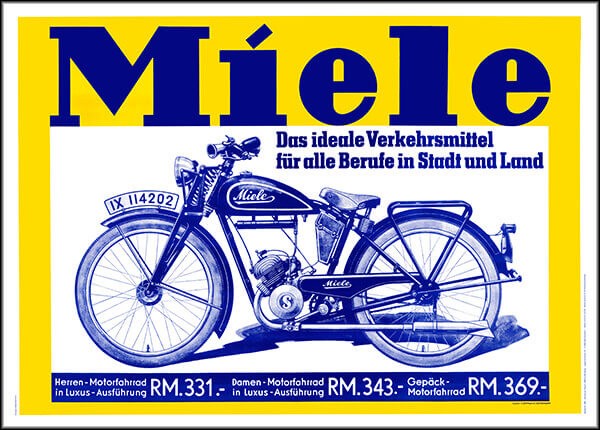 Miele Motorrad Poster