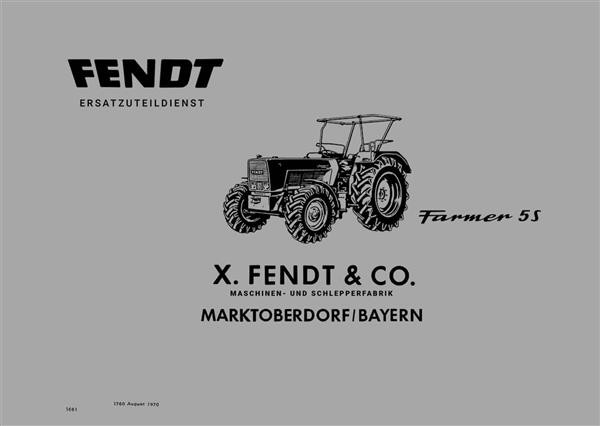 Fendt Farmer 5S Ersatzteilliste