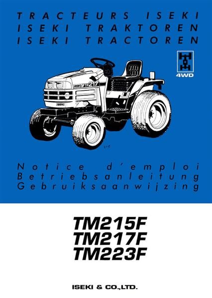 Iseki Traktoren TM215F TM217F TM223F Betriebsanleitung