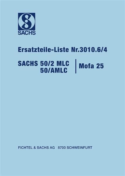 SACHS 50/2 MLC, 50/AMLC und Mofa 25 Ersatzteile-Liste