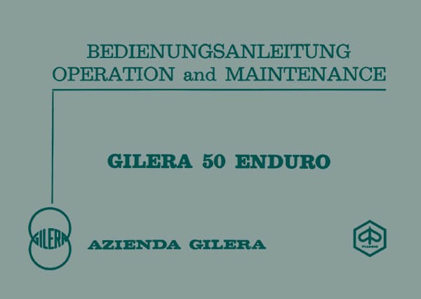 Gilera 50 Enduro Bedienungsanleitung